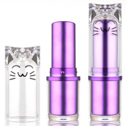 Jumbo Crystal Lipstick with Kitten Smiley Face