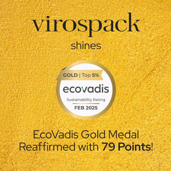 Virospack Shines: EcoVadis Gold Medal Reaffirmed with 79 Points!