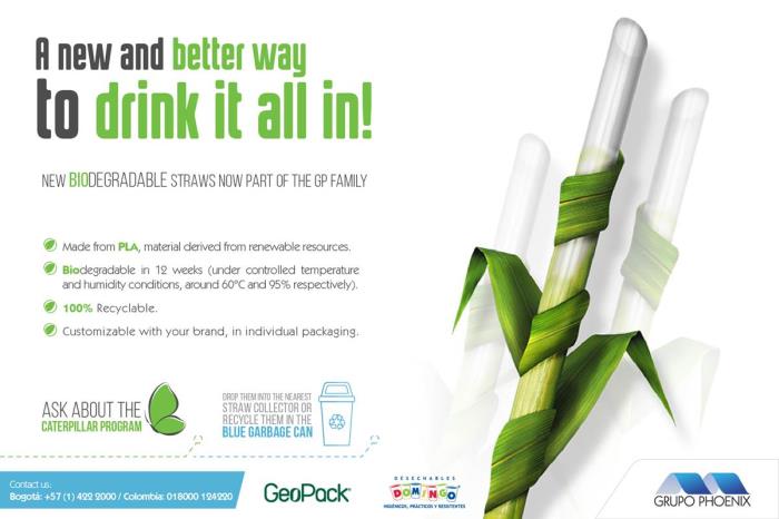 Grupo Phoenix launches new straw with bio-based material