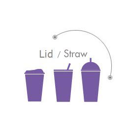 Plastic Lid, Straw