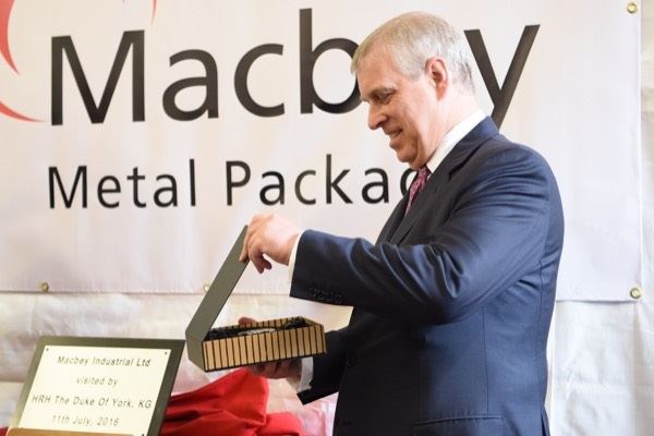 His Royal Highness, The Duke of York, KG, visits Macbey