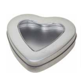 Heart-shaped Silver Tins