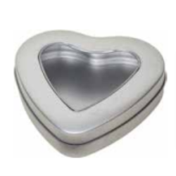 Heart-shaped Silver Tins