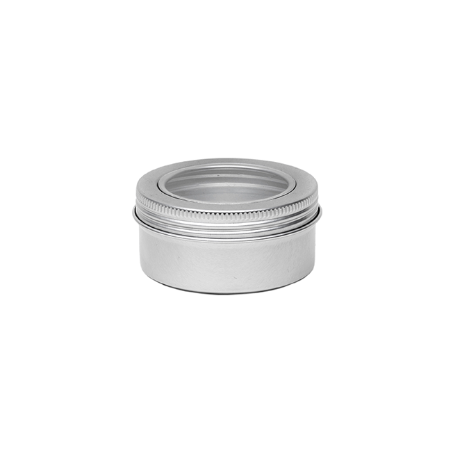 150 ml. Aluminium Tin  with screwlid and window