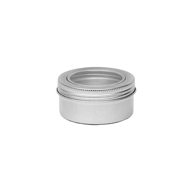 150 ml. Aluminium Tin  with screwlid and window