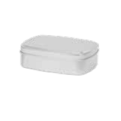 Rectangular aluminium tin with slip lid