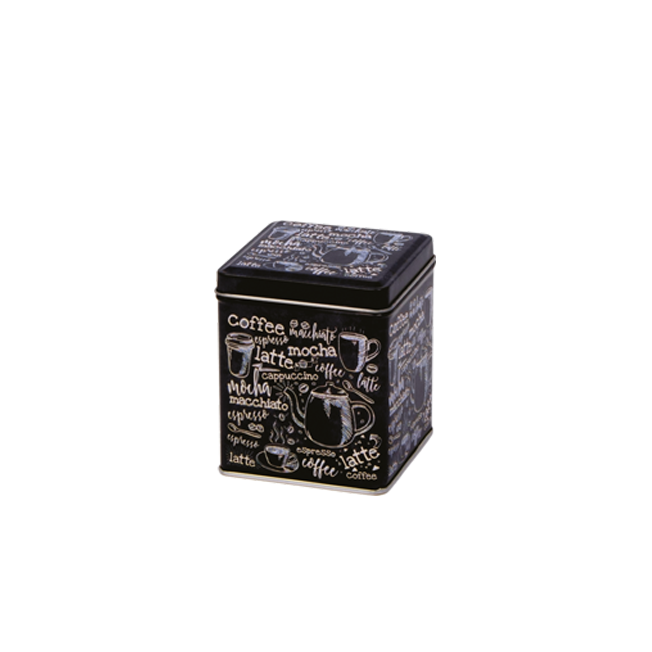 Square tin 100 g with hinged lid