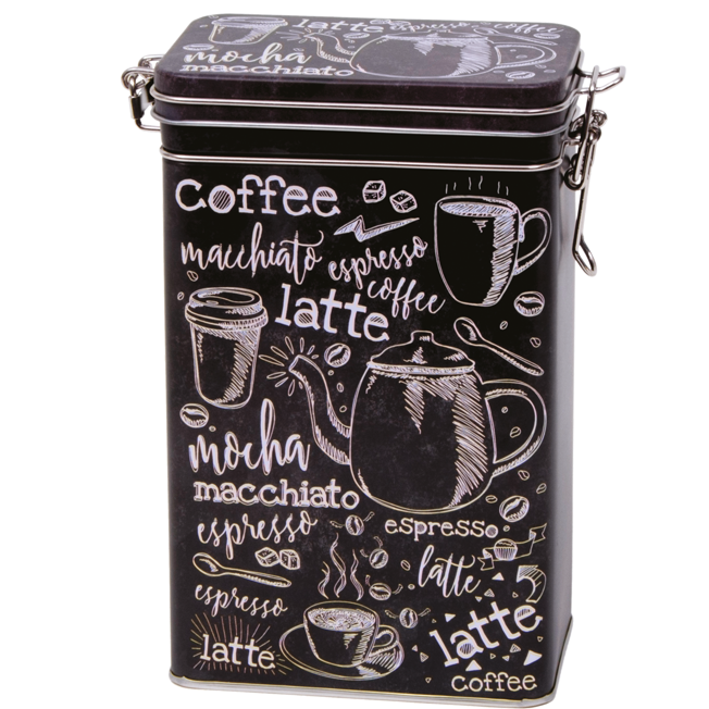 Rectangular tin 500 g with clip closure