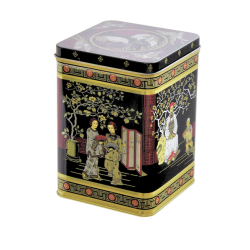 Square tin 500 g with hinged lid