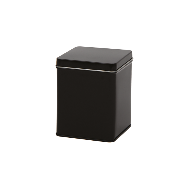 Square tin 100 g with hinged lid