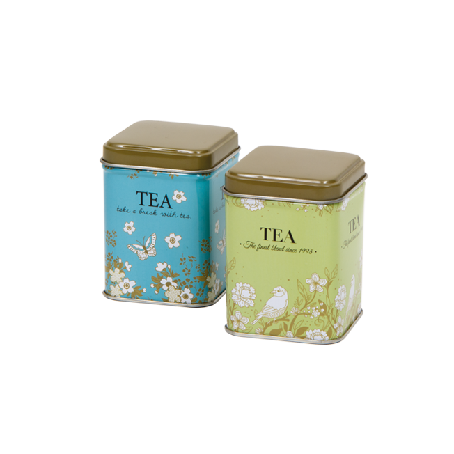 50 g square tin with slip lid (assorted)
