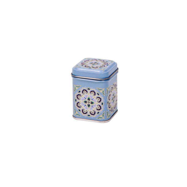 Tea tin 25 g with slip lid, embossed