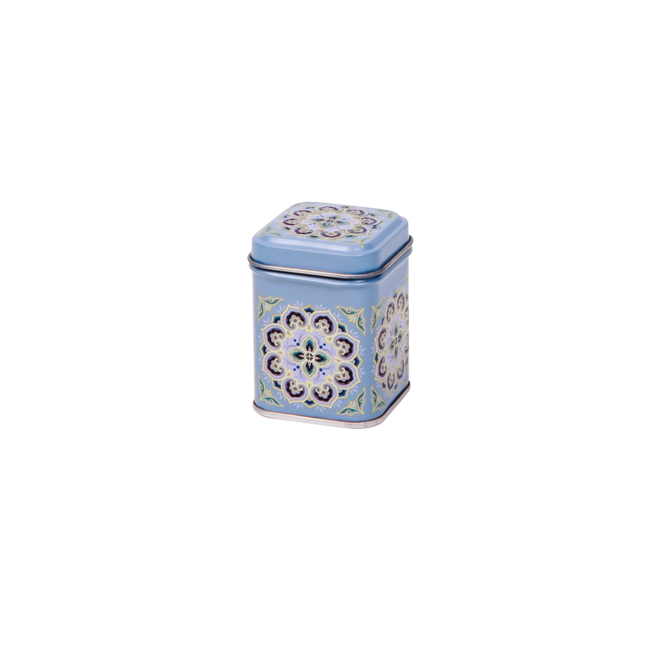 Tea tin 25 g with slip lid, embossed