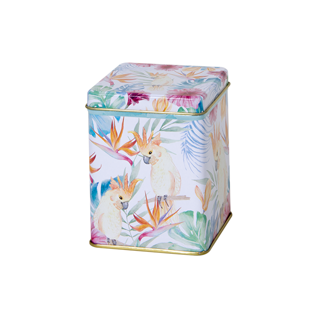 100 g square tin with slip lid