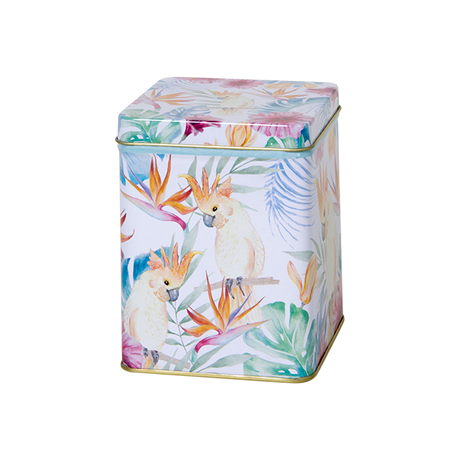 200 g square tin with slip lid