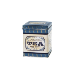 Square tin 200 g with hinged lid