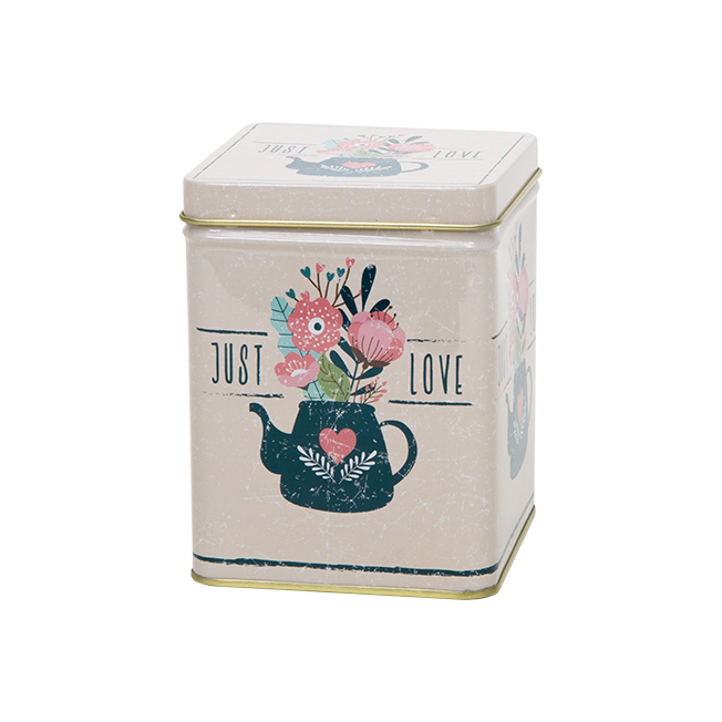 200 g square tin with slip lid