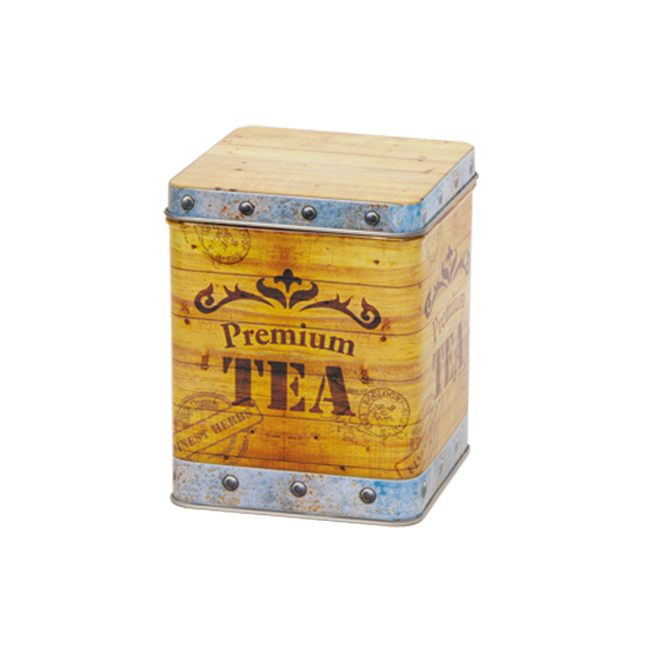 200 g square tin with hinged lid