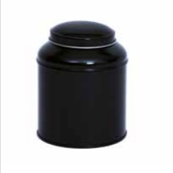 Round tin with domed lid and inner lid