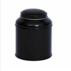 Round tin with domed lid and inner lid