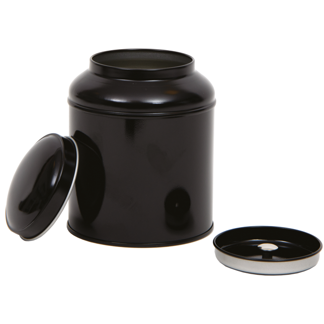 Round tin domed lid with inner lid, large
