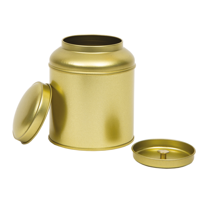 Round Tin With Domed Lid And Inner Lid, Large