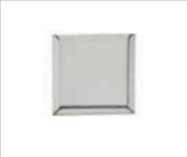 Rectangular tin - label holder, small (silver)