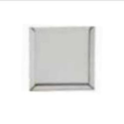 Rectangular tin - label holder, small (silver)