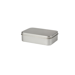 Rectangular tin - pill box with slip lid, large