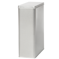 Rectangular tin 1.25 kg with hinged lid