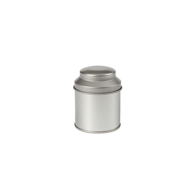 Round tin with domed lid, small