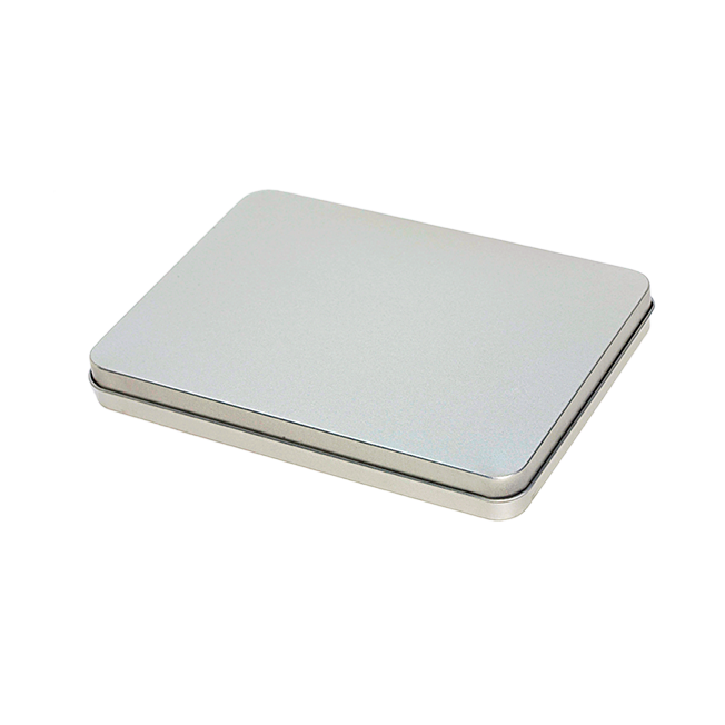 Rectangular tin A5 with hinged lid
