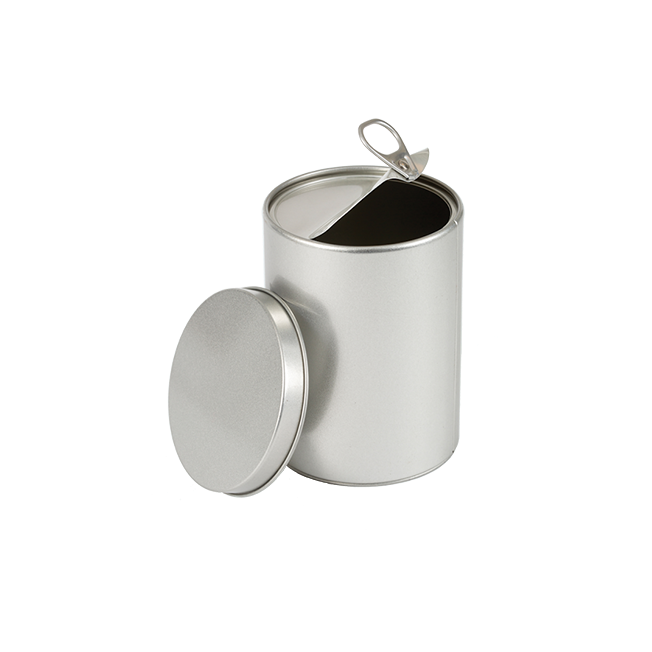 Round tin with easy open lid