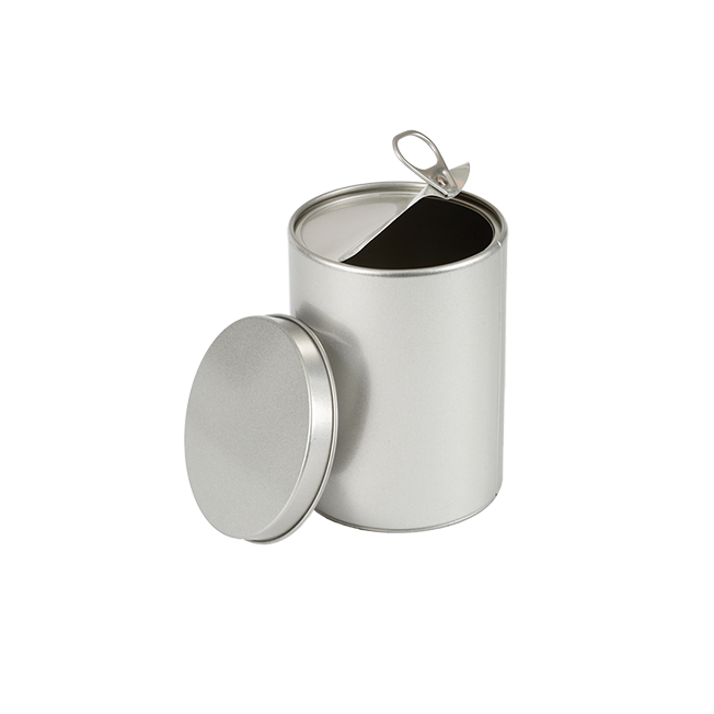 Round tin with easy open lid