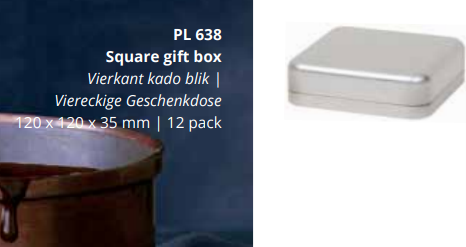 Square tin - gift box