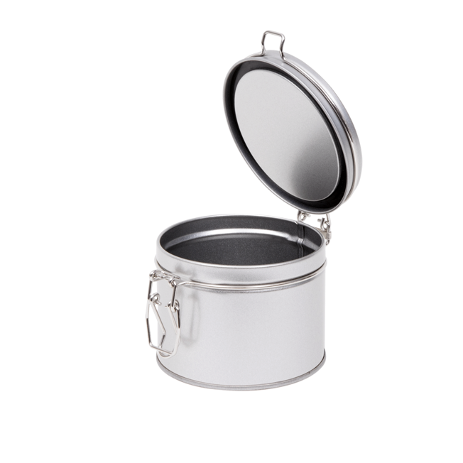 Round tin with clip closure small