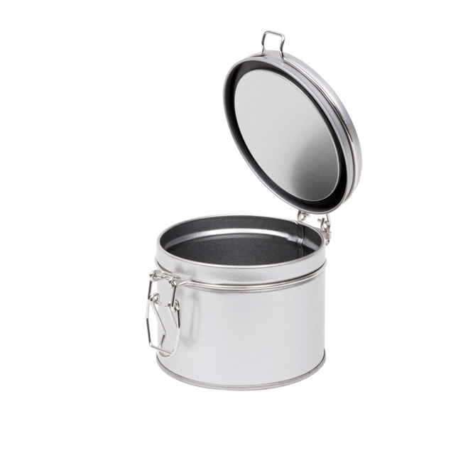 Round tin with clip closure small