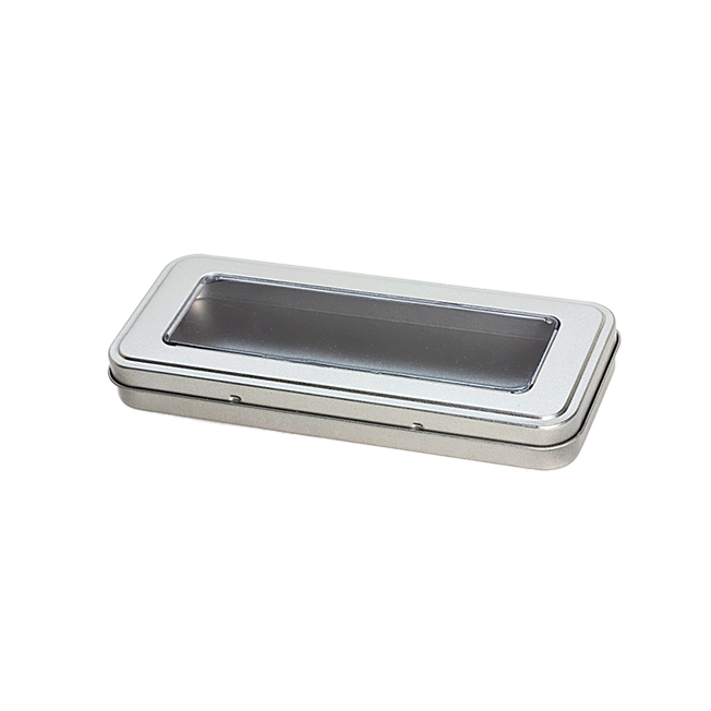 Pencil tin with window