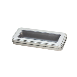 Pencil tin with window