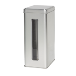Rectangular tin 500 g with window