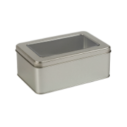 Rectangular cake tin with window