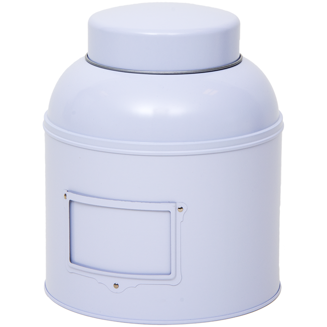 Round tin - storage tin, white