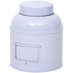 Round tin - storage tin, white