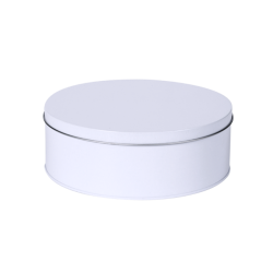 Round tin cake tin with sliplid