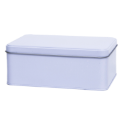 Rectangular biscuit tin with slip lid