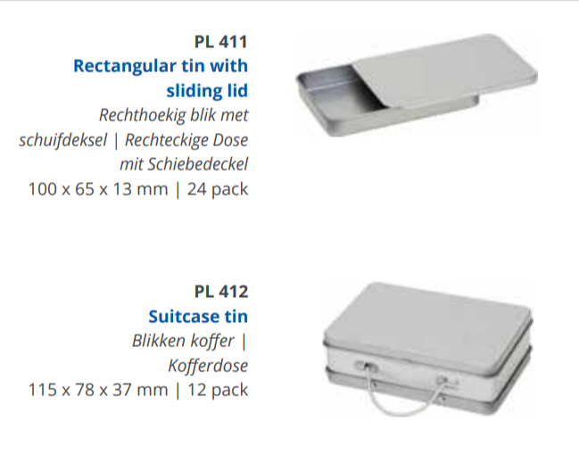 Suitcase tin