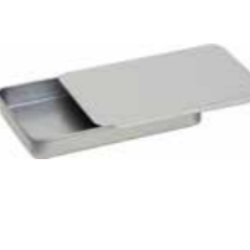 Rectangular tin with sliding lid