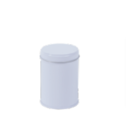 Round spice tin with inner lid, small