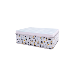 Rectangular tin with slip lid