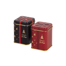 50 g square tin with slip lid (assorted)